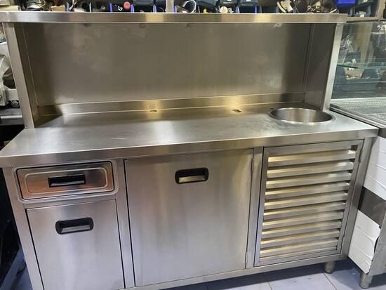 Εικόνα της Ερμάριο του καφέ με (1) συρτάρι & (1) αμπάρι 160Χ62Χ136