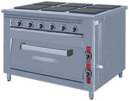 Εικόνα της Κουζίνα - Μαγειρείο Ηλεκτρικό με 6 εστίες μαντέμι και Φούρνο 24kW 116cm NORTH F80 E6