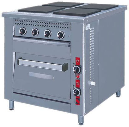Εικόνα της Κουζίνα - Μαγειρείο Ηλεκτρικό με 4 εστίες μαντέμι και Φούρνο 17.6kW 80cm NORTH F80 E4